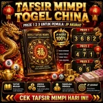 Angkazone - Ilustrasi buku tafsir mimpi digital untuk pasaran togel China prize 1 2 3 dengan simbol keberuntungan Tiongkok.